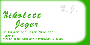 nikolett jeger business card
