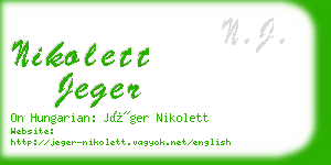 nikolett jeger business card